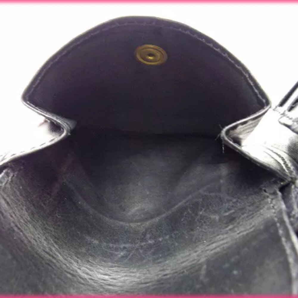 Celine Wallet Purse Bifold Black Brown Woman Authentic Used - Picture 6 of 7